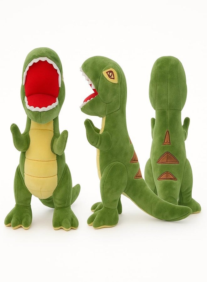 DTR Creation Mehndi Dinosaur Plush Toy ? 32 cm | Soft Stuffed Animal for Kids, Boys & Girls | Cute & Cuddly Cartoon Dino Toy | Birthday Gift, Room Decor & Playtime Friend - Image 5