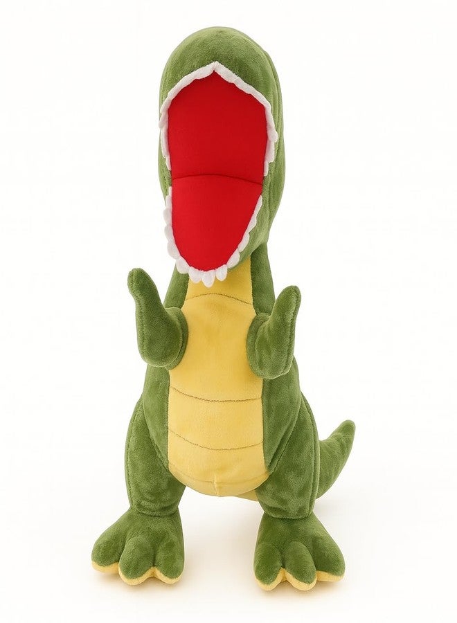 DTR Creation Mehndi Dinosaur Plush Toy ? 32 cm | Soft Stuffed Animal for Kids, Boys & Girls | Cute & Cuddly Cartoon Dino Toy | Birthday Gift, Room Decor & Playtime Friend - Image 4