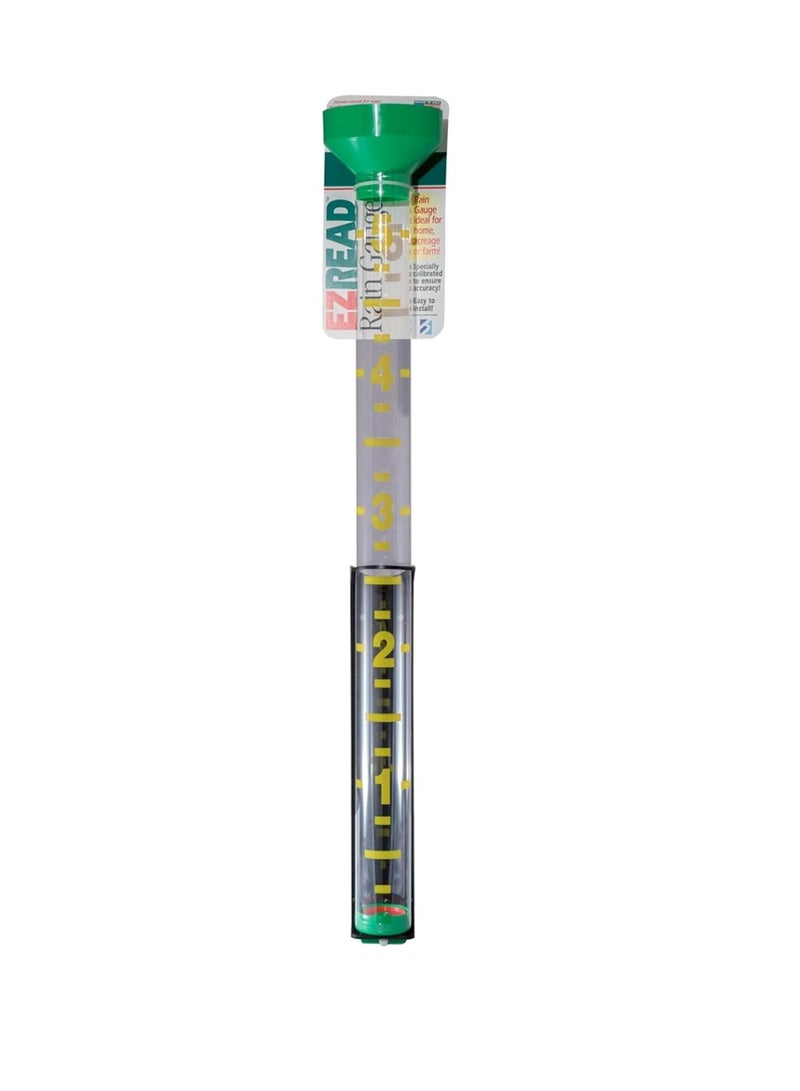 Headwind Headwind EZRead 26” Giant Professional Outdoor rain Gauge, USA Made Heavy Duty All Weather Freeze Proof mountable with Float, Green (820-0002)  - Image 1