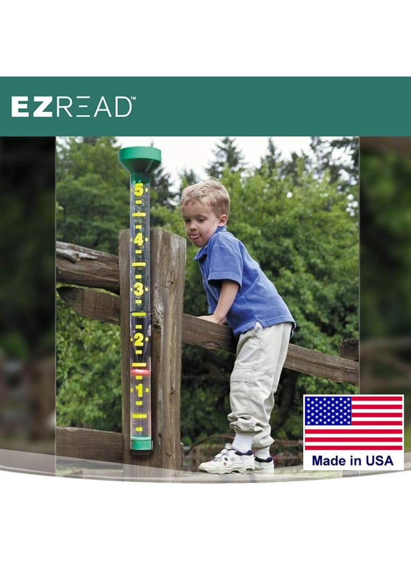 Headwind Headwind EZRead 26” Giant Professional Outdoor rain Gauge, USA Made Heavy Duty All Weather Freeze Proof mountable with Float, Green (820-0002)  - Image 2