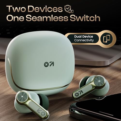 GOBOULT Raven in Ear TWS Earbuds with 70H Playtime, App Support, Quad Mic ENC, Dual Device Pairing, 10mm Bass Driver, 50ms Ultra Low Latency, Bluetooth 5.4 Wireless Earbuds (Ice Mint) - Image 5