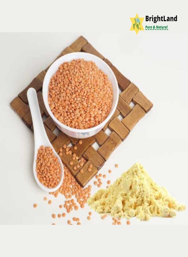 Brightland 100% Pure and Natural Multani mitti,Masoor dal powder,Orange powder pack of 3 (100gm each) - Image 2