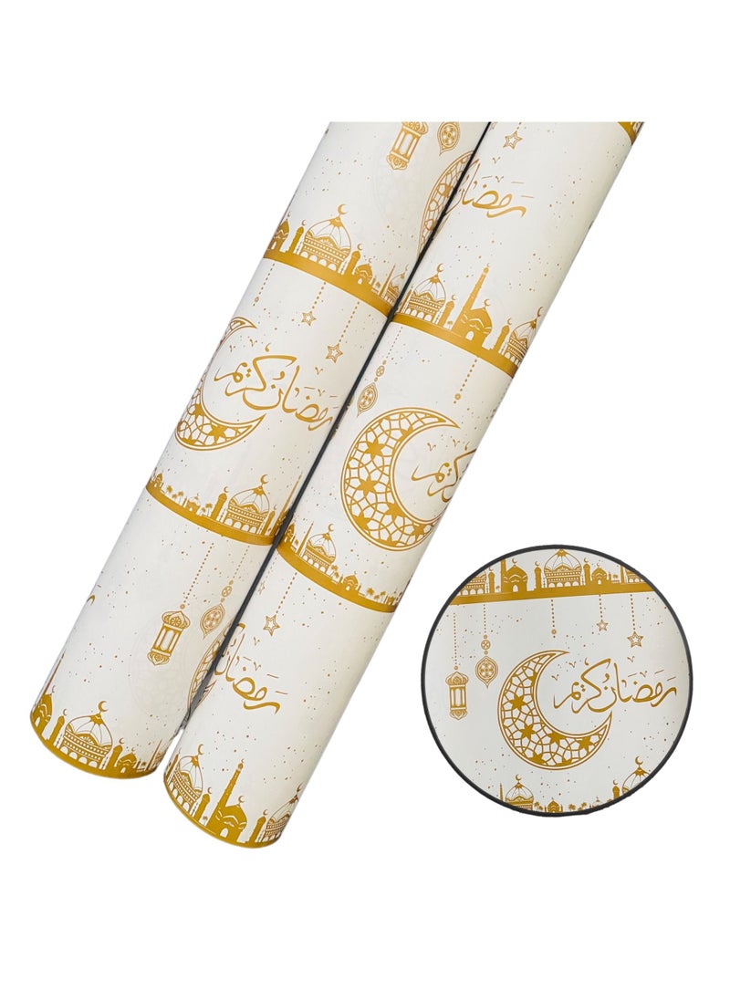 FIESTA - 2 Piece Eid Mubarak Gift Wrapping Paper Rolls - Image 1