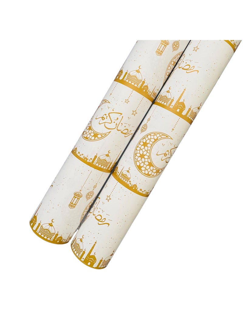 FIESTA - 2 Piece Eid Mubarak Gift Wrapping Paper Rolls - Image 1