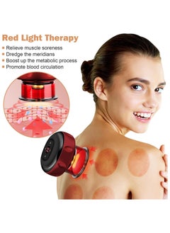 QSHOP Electric Cupping Massager - Smart Cupping Therapy with 4 Modes and Red Light for Body Scraping Fat Burning Slimming - Electric Massager for Men and Women  - Image 2