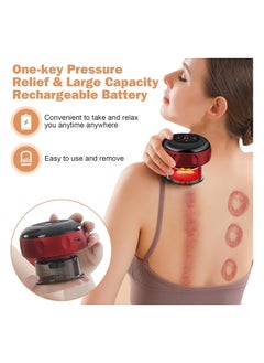 QSHOP Electric Cupping Massager - Smart Cupping Therapy with 4 Modes and Red Light for Body Scraping Fat Burning Slimming - Electric Massager for Men and Women  - Image 3
