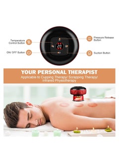 QSHOP Electric Cupping Massager - Smart Cupping Therapy with 4 Modes and Red Light for Body Scraping Fat Burning Slimming - Electric Massager for Men and Women  - Image 5