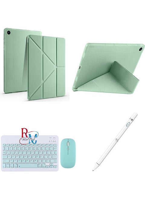 Samsung Galaxy Tab A9 Plus X210 11'' Compatible Stand Case Touch Pen and Keyboard Mouse 3-Piece Set