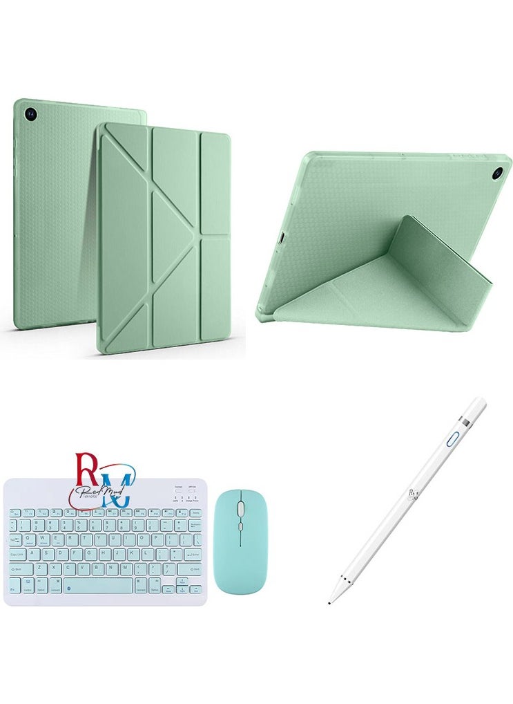 Samsung Galaxy Tab A9 Plus X210 11'' Compatible Stand Case Touch Pen and Keyboard Mouse 3-Piece Set