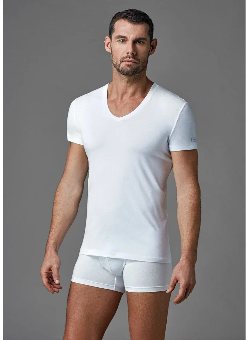 داجي Men's D5030 Compact V-Neck T-Shirt