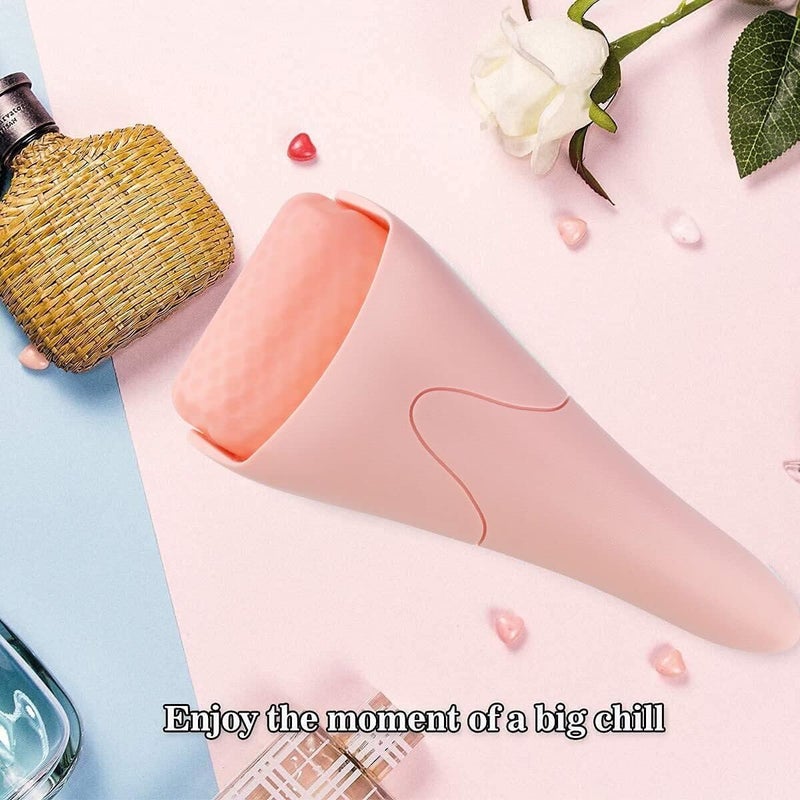LATME Ice Roller for Face Eyes,Womens Gifts,Face Roller Massager Puffiness Migraine Pain Relief and Minor Injury (Pink) - Image 3