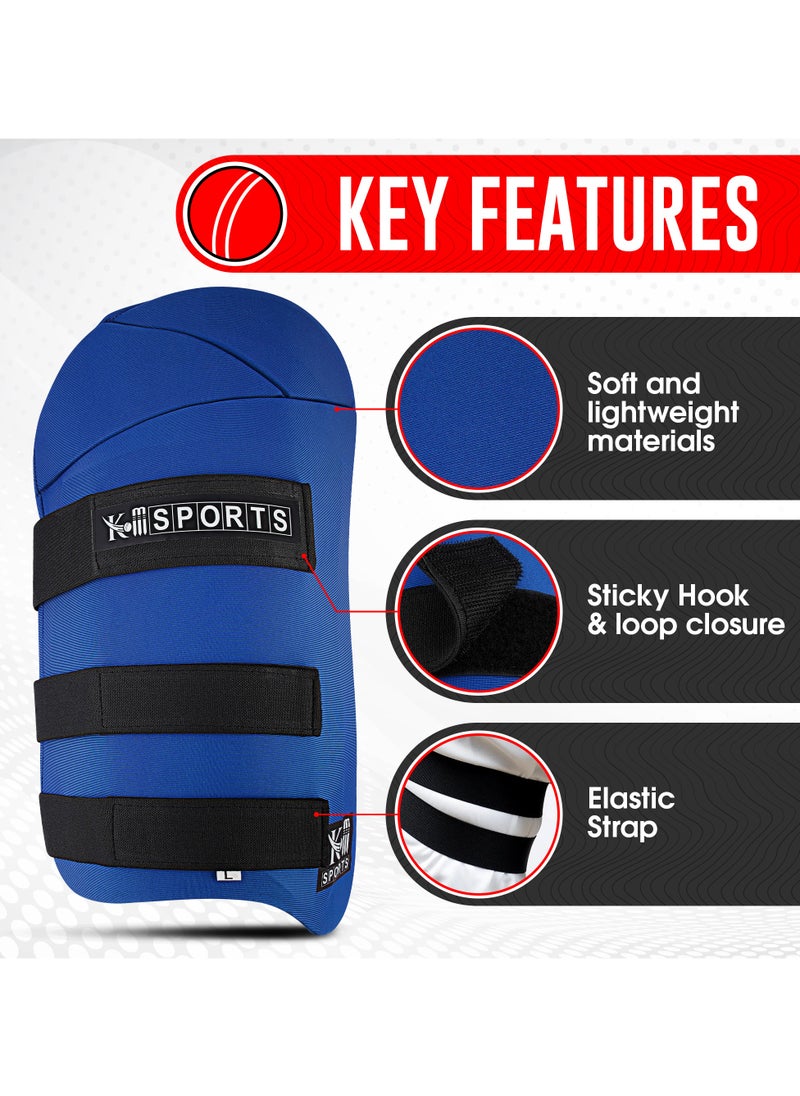 KM SPORTS KM SPORTS Cricket Batting Thigh Guard Protector Mens | Inner Pad, Adult Guards, Lower Body Safety, Protection Equipment for Players, Flexible Fit, Pads Adults Size, Boys and Men Pad Play  - Image 3
