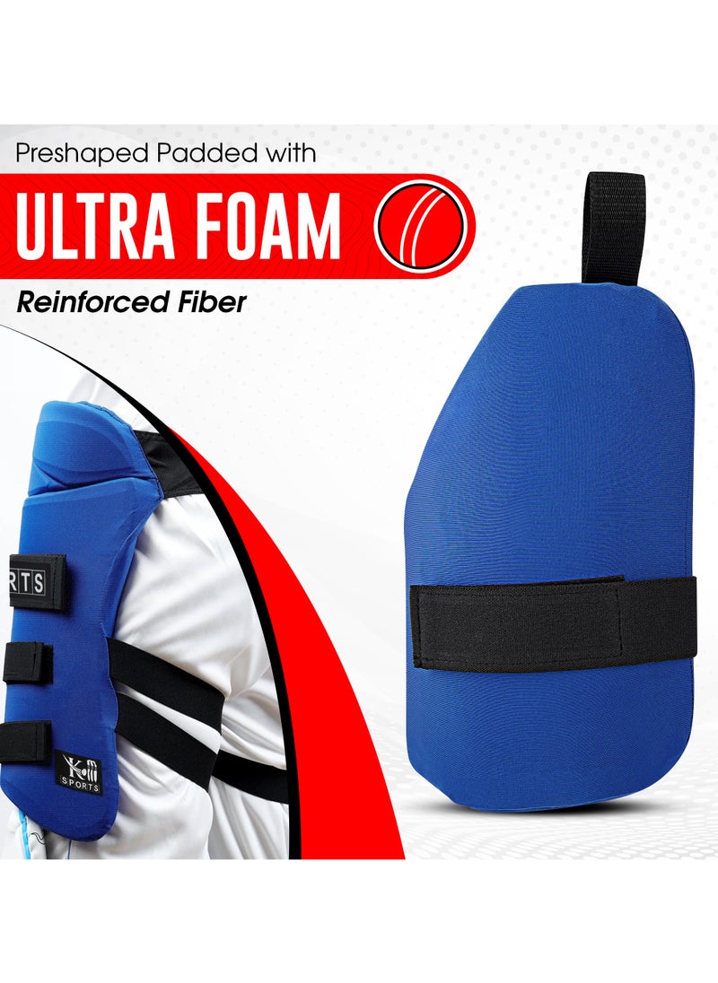 KM SPORTS KM SPORTS Cricket Batting Thigh Guard Protector Mens | Inner Pad, Adult Guards, Lower Body Safety, Protection Equipment for Players, Flexible Fit, Pads Adults Size, Boys and Men Pad Play  - Image 4