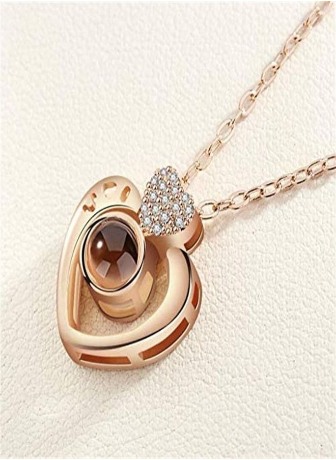 Rose Gold 100 languages I love You Projection Pendant Romantic Memory Wedding Necklace - pzsku/Z5D10ACF1152D42125AA8Z/45/_/1635587967/9eaffb9b-fec7-4614-b634-1be3070ec288