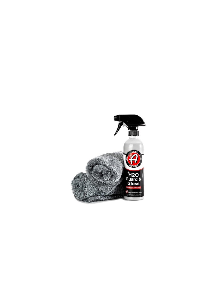 Adam's Polishes Adam’s H2O Guard & Gloss - Revolutionary Hybrid Top Coat Technology Combines Silica Sealant, Polish Wax, and Quick Detailer Technology - Seals, Shines, and Protects All Exterior Surfaces (Combo)  - Image 1