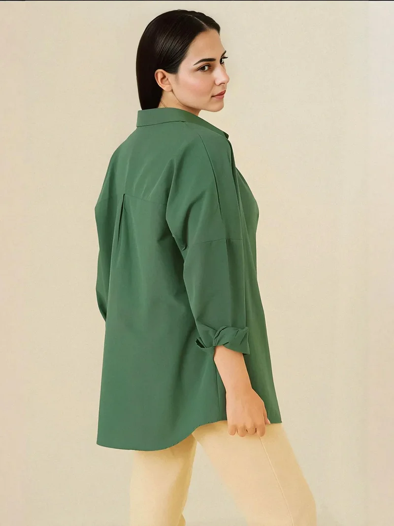 BIG DART BDART Relaxed Fit Poplin Shirt with Button Closure