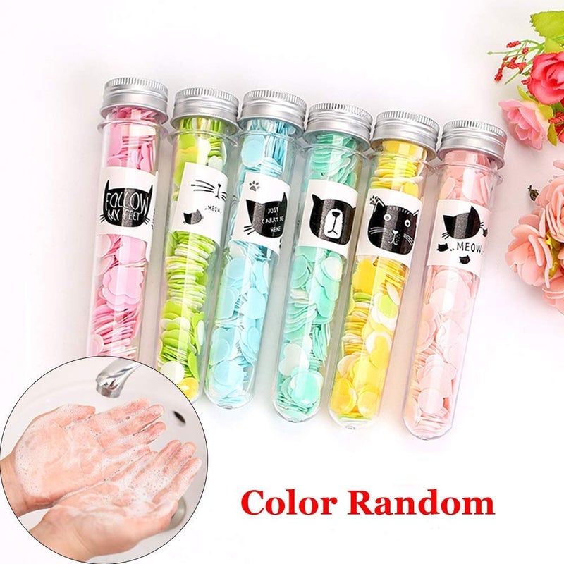 SPIRITUAL HOUSE Boxes Portable Disposable Paper Soap Confetti Cleaning Washing Hand Bath Toiletry Paper Soap Sheets Petals Soap Flakes for Kitchen Toilet Outdoor Travel Camping Hiking 2 - Image 5