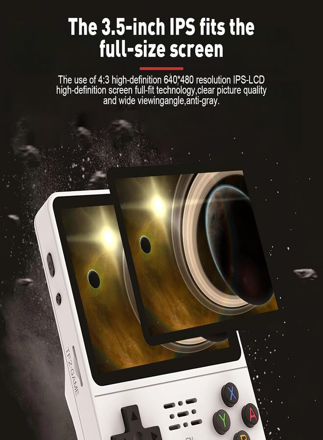 يونيكورن وحدة تحكم ألعاب محمولة مع بطاقة TF سعة 128 جيجابايت و20000 لعبة كلاسيكية، وشاشة IPS مقاس 3.5 بوصة، ووحدة تحكم محاكية مع بطارية 3000 مللي أمبير في الساعة، وخيار الحفظ، ومخرج تلفزيون، ومقبس سماعة رأس، وألعاب محمولة - Image 4