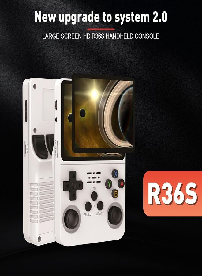 يونيكورن وحدة تحكم ألعاب محمولة مع بطاقة TF سعة 128 جيجابايت و20000 لعبة كلاسيكية، وشاشة IPS مقاس 3.5 بوصة، ووحدة تحكم محاكية مع بطارية 3000 مللي أمبير في الساعة، وخيار الحفظ، ومخرج تلفزيون، ومقبس سماعة رأس، وألعاب محمولة - Image 3