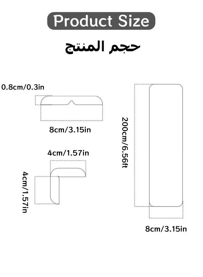 ضغط فين شرائط أمان إسفنجية، واقيات زوايا أمان للأطفال، شرائط حماية الحواف، شرائط مضادة للصدمات للأطفال، شرائط حماية زوايا الطاولات، شرائط حماية الأطفال - Image 2