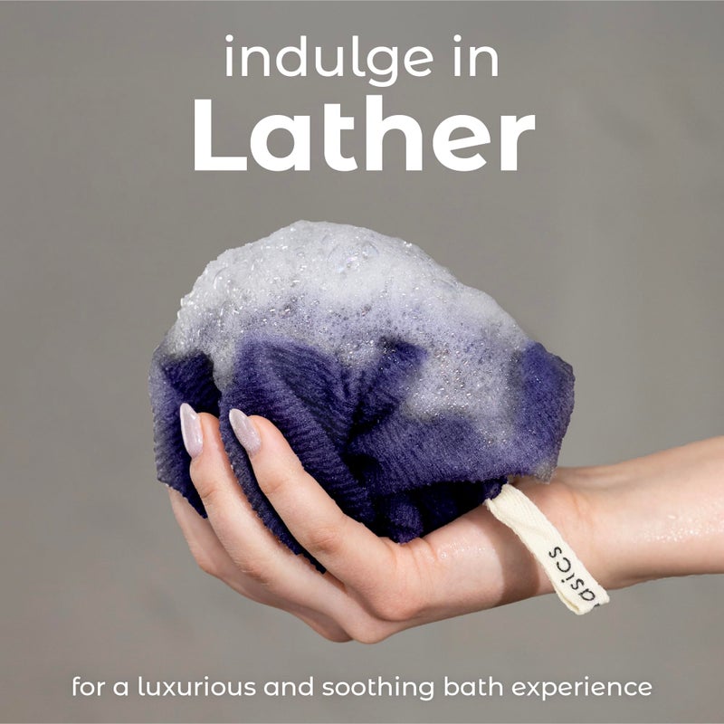 MainBasics Exfoliating Shower Towel - Japanese Nylon Bath Towel and Body Washcloth, Quick-Dry, Durable, Deep Exfoliation (Set of 3, Black Ice) - Image 4