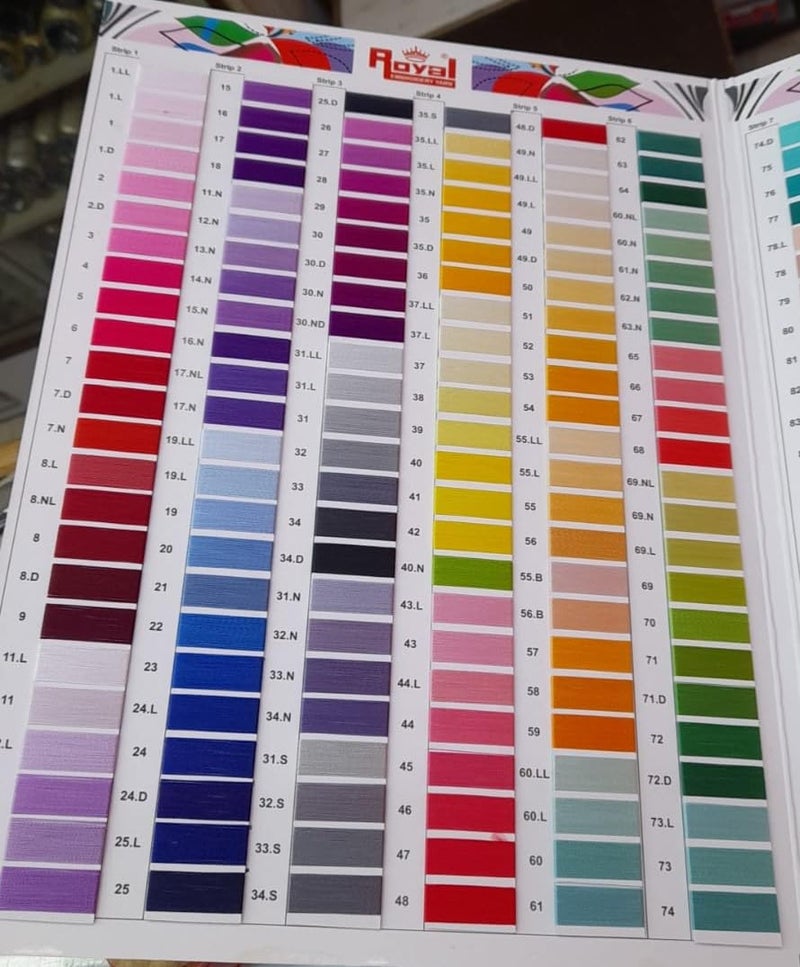 Royal Embroidery Yard Viscose Shade Card (Volume-1) - Image 3