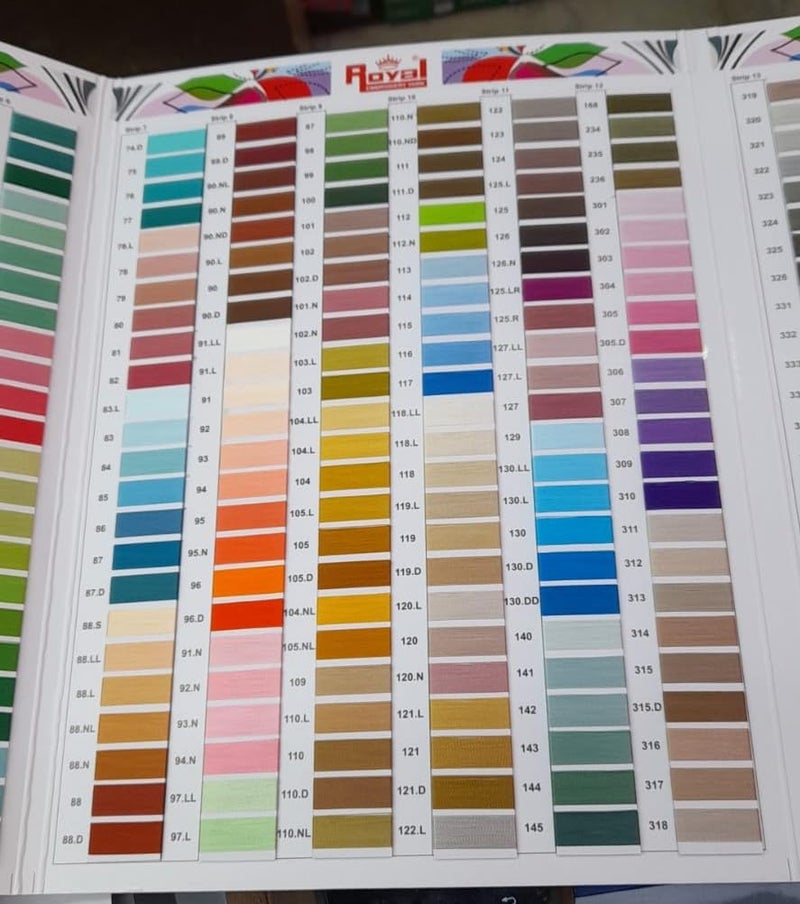 Royal Embroidery Yard Viscose Shade Card (Volume-1) - Image 4