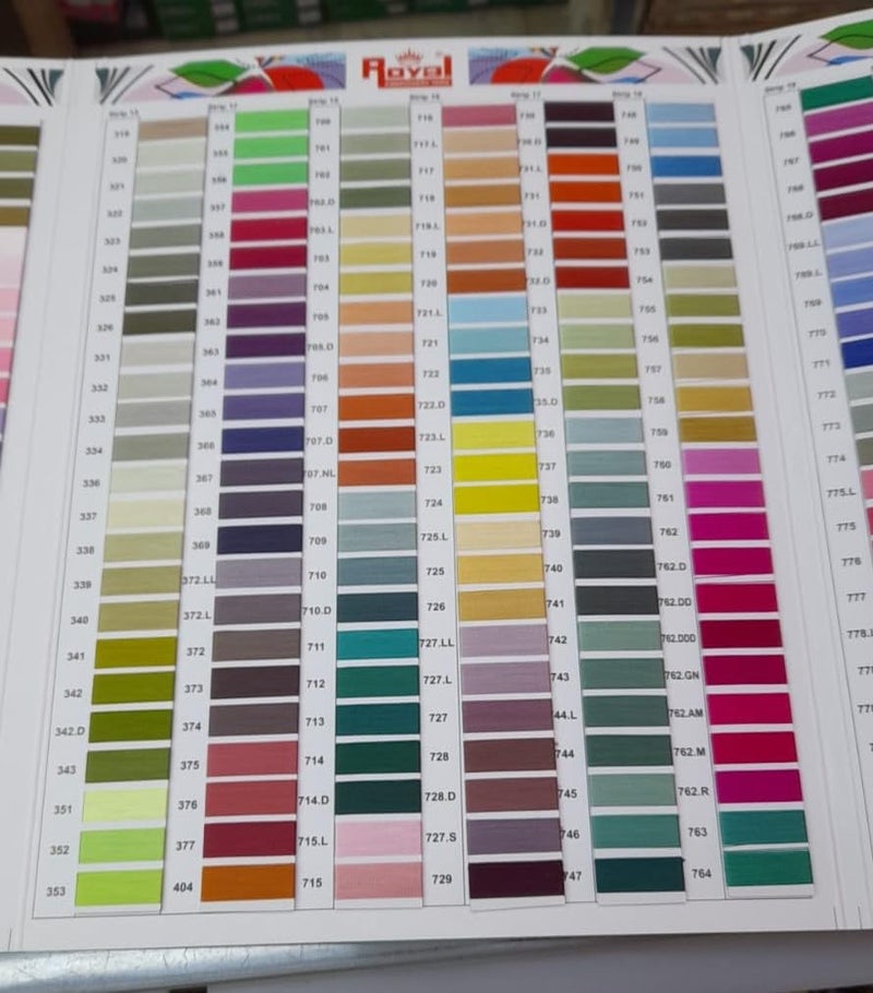 Royal Embroidery Yard Viscose Shade Card (Volume-1) - Image 5