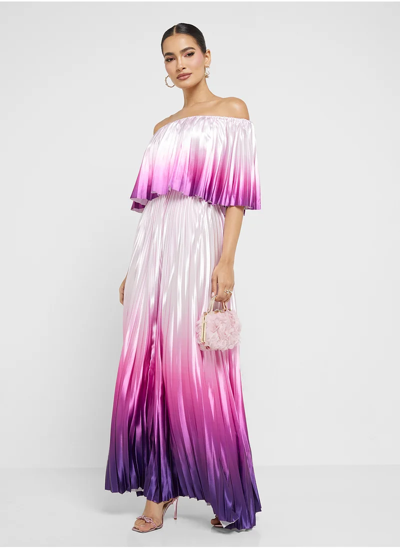 ايلا Ombre Off Shoulder Dress