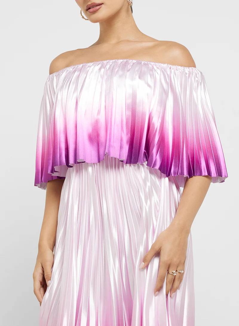 ELLA Ombre Pleated Dress
