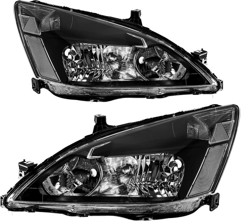 ZonCar Black Headlight Assembly for Accord 2003-2007 - OE Style Replacement - Image 1