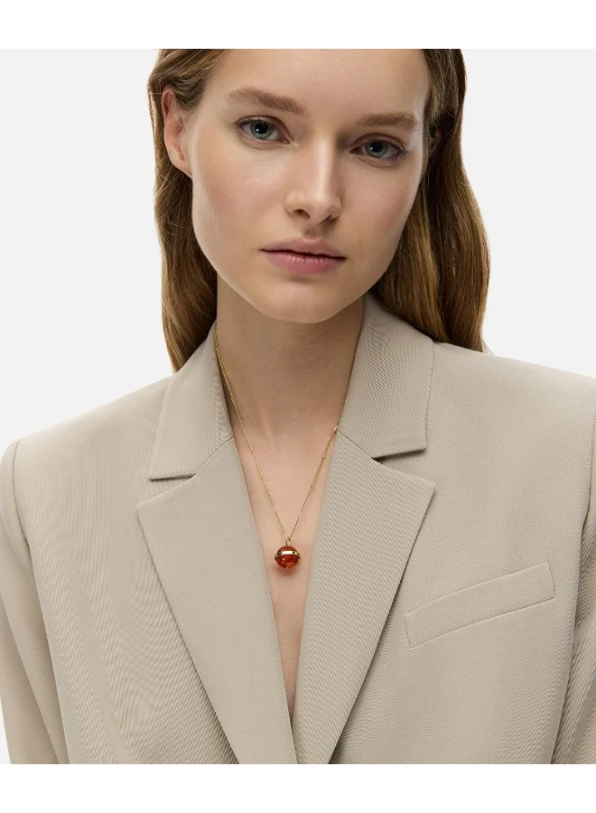 إبيكيول Metal Necklace With Contrasting Pendant