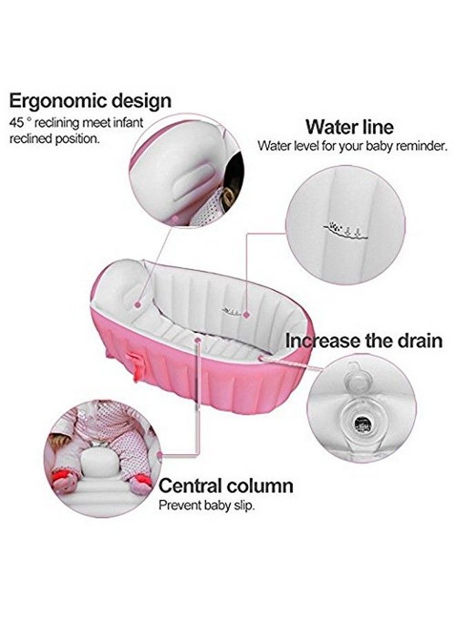 OIF Inflatable Baby Bathtub Oif Portable Kid Infant Toddler Thick Soft Cushion Air Swimming Pool Central Seat - Image 4