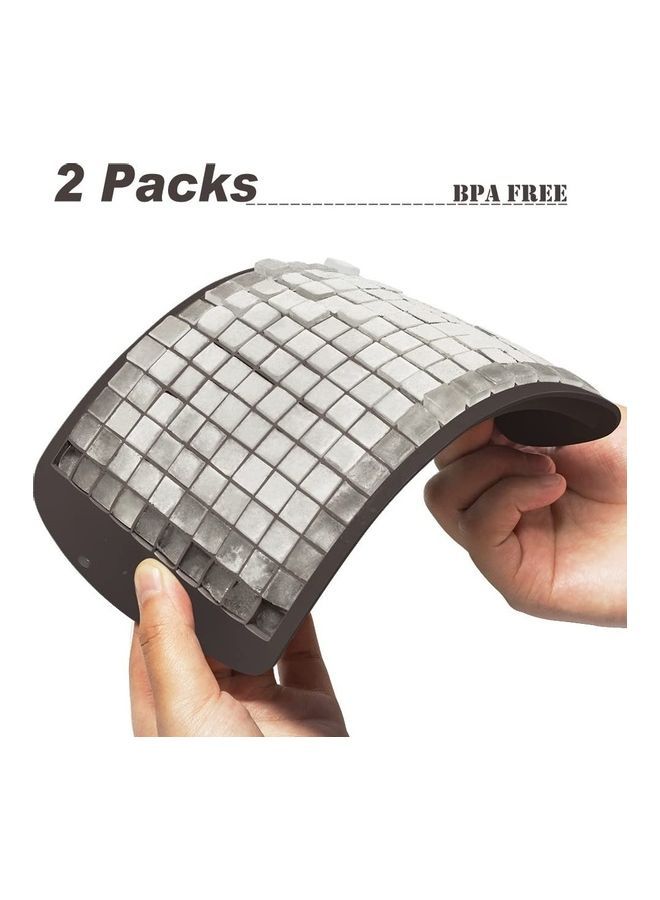 NIBEMINENT Back Of 2 Mini Ice Cube Trays B71 Grey - Image 2