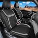 LINGVIDO Full Set Car Seat Covers Faux Nappa Leather Airbag Compatible and Waterproof Protectors for Sedans SUVs Breathable Interior for Active Families Pets and Commuters 5 Seats BlackGray - Image 2