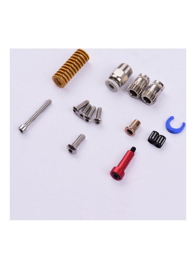 NIBEMINENT Aluminum Alloy Extruder Block Compatible with 3D Printer Red/Silver  - Image 4