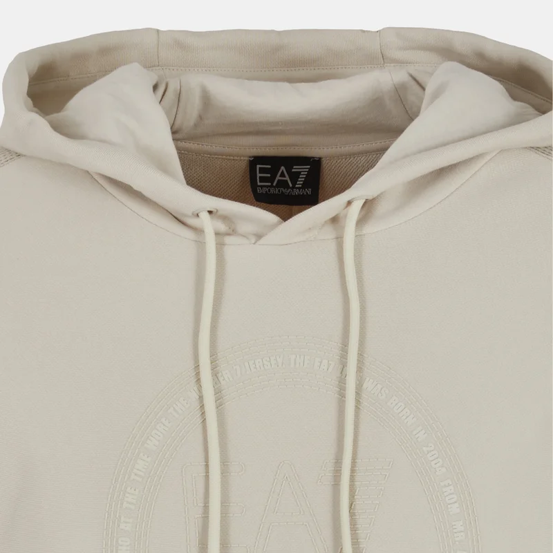 EA7 Emporio Armani Beige Men's Logo Series Hoodie for Men | Best Price UAE