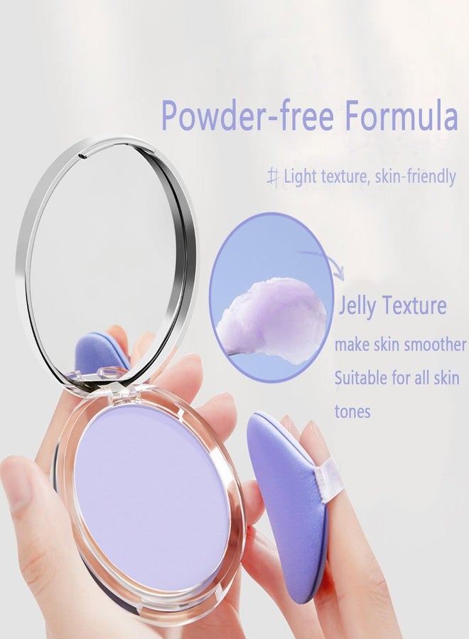 CLY AMS Matte Foundation Powder, Jelly Setting Powder with Mini Puff, Powder-free Oil Control Face Pressed Powder Creates Long-Lasting Silky Blurring Waterproof Makeup - Image 2