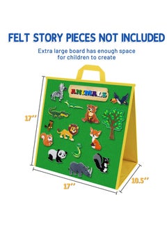 Y&D Foldable Felt Board for Toddlers, Flannel Stories, Preschool Early Farm Animal Story Learning, Double Sided Board, Reusable Wall Hanging Gift Kid(Freestanding Board)  - Image 4