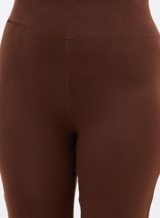 Styli Solid Cycling Shorts with Badge Detail - Image 4