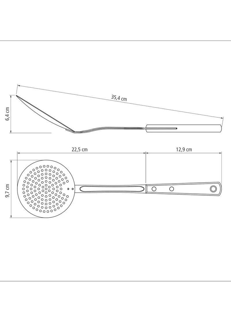 TRAMONTINA Tramontina Stainless Steel Skimmer with Treated Red Polywood Handle
