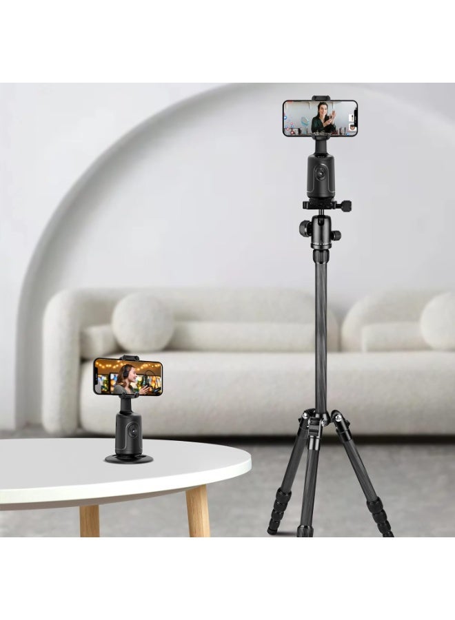 عام Auto Face Tracking Tripod, 360° Rotation Body Phone Camera Mount Smart Shooting Holder with Remote Selfie Stick, No App, Gesture Control, for Vlog, Tiktok - Image 5