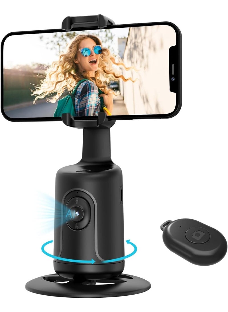 عام Auto Face Tracking Tripod, 360° Rotation Body Phone Camera Mount Smart Shooting Holder with Remote Selfie Stick, No App, Gesture Control, for Vlog, Tiktok - Image 1