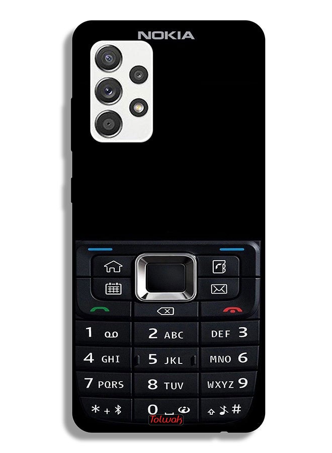 Tolwak Samsung Galaxy M32 5G Protective Case Cover Old Phone Pattern - Image 1