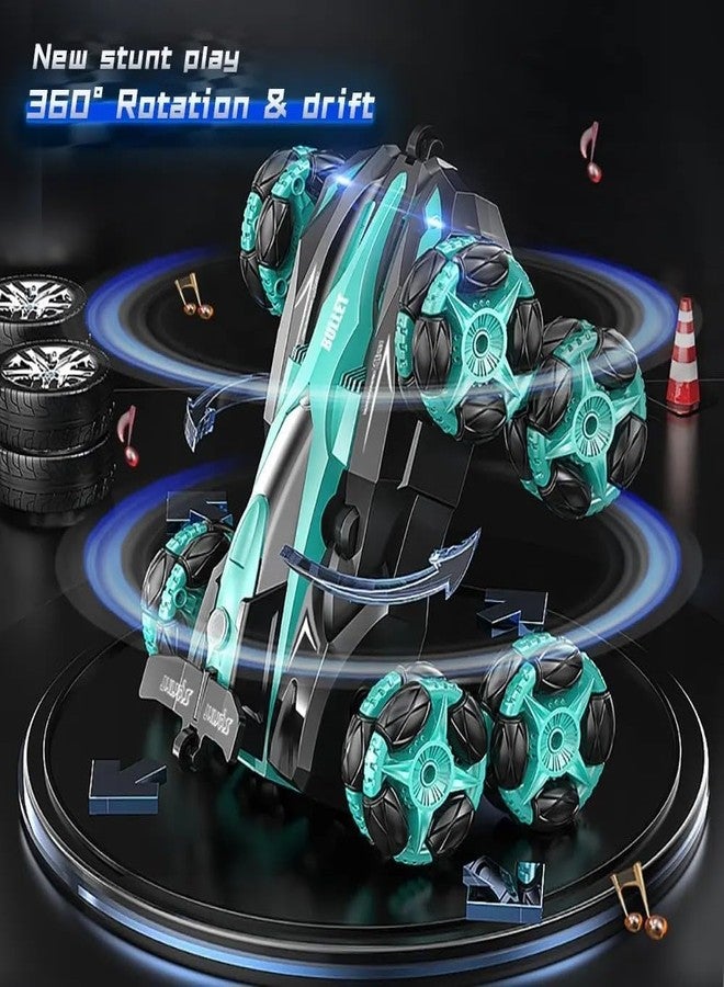 Giptoc Lifting Arm Wireless RC Drift Car 2.4GHz Remote Control 360° Rotation Rechargeable 8-Wheel Sport Stunt Toy Car with Built-in Lights,Multi - Image 5