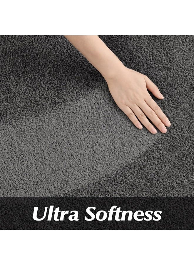 FlyDOIT Round Area Rugs for Bedroom Living Room, 4x4 Dark Grey Super Soft Comfy Thickened Memory-Foam Indoor Circle Carpet, Modern Aesthetic Minimalist Carpet for Boys Girls Adults Nursery Home Décor - Image 5