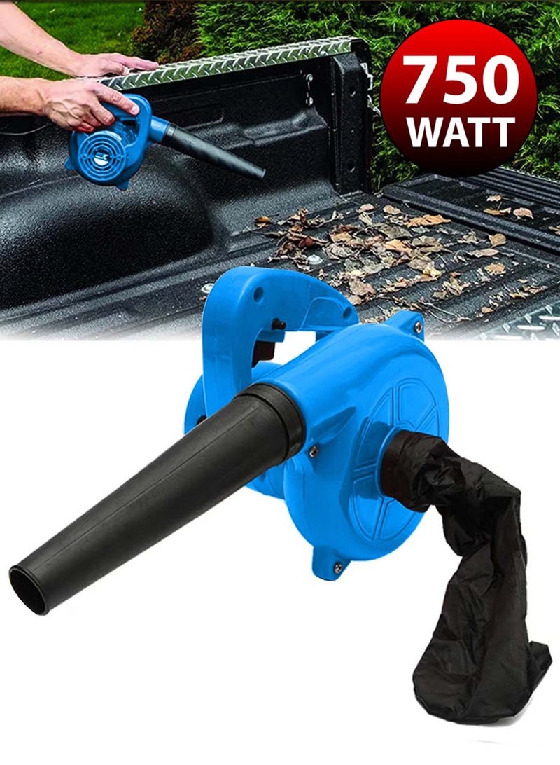 750W Corded 2 In 1 Blow and Suction Turbine Dust Air Blower And Vacuum Cleaner Aspirator Leaf Blower for Garden Garage Sidewalks Computers and Car Drying Industrial Grade Household Machine Power Tool - Image 1