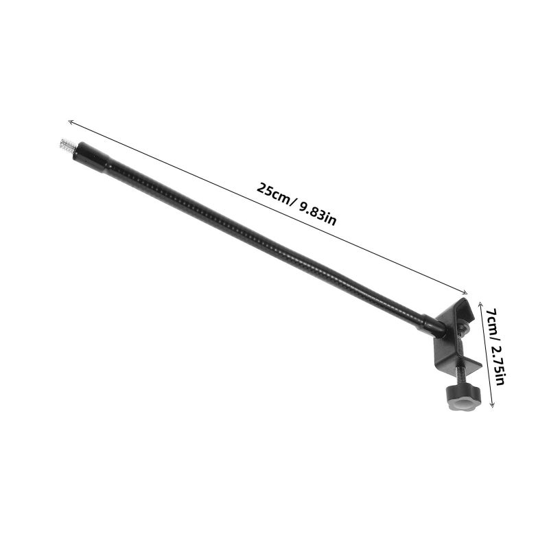 Heavy Duty Gooseneck Microphone Desk Stand 25cm Metal Flexible Mic Holder For Podcast Recording - Image 3
