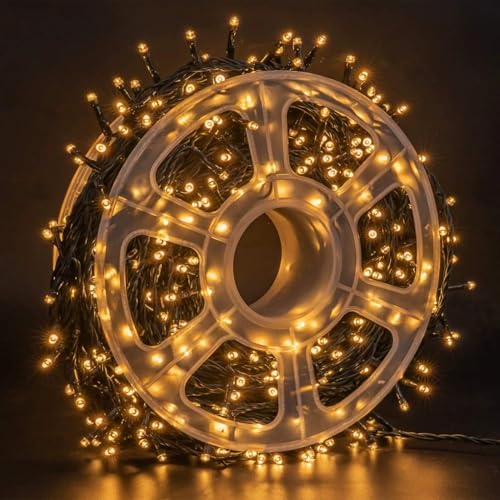 One94Store 50 Meter LED String Lights | 196 Warm White Pixel LEDs on Reel | Plug-in Copper Wire Fairy Lights for Diwali, Christmas, Wedding, Party & Home - Image 1