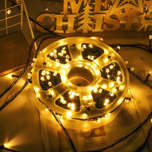 One94Store 50 Meter LED String Lights | 196 Warm White Pixel LEDs on Reel | Plug-in Copper Wire Fairy Lights for Diwali, Christmas, Wedding, Party & Home - Image 2